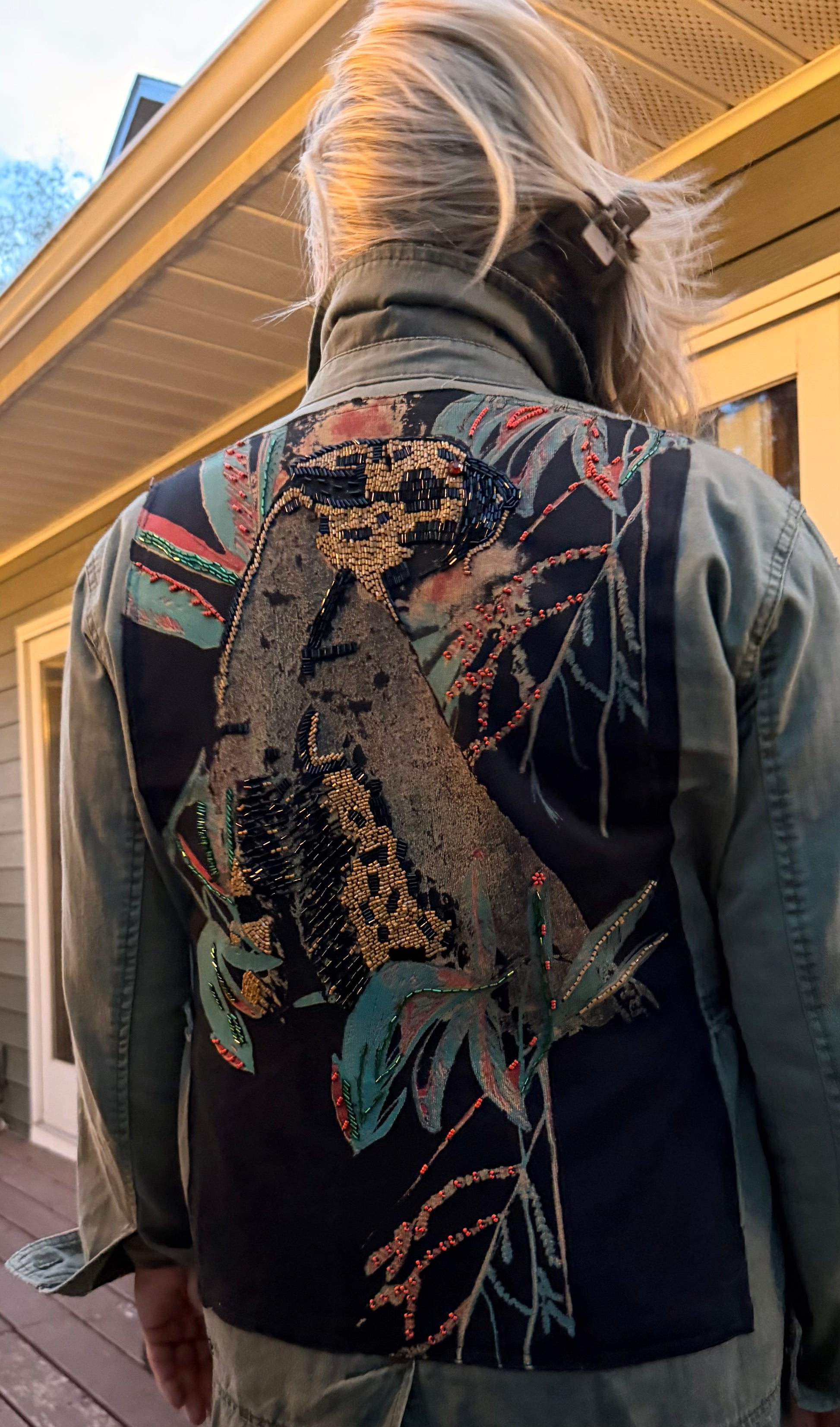 FREE PEOPLE long green jacket