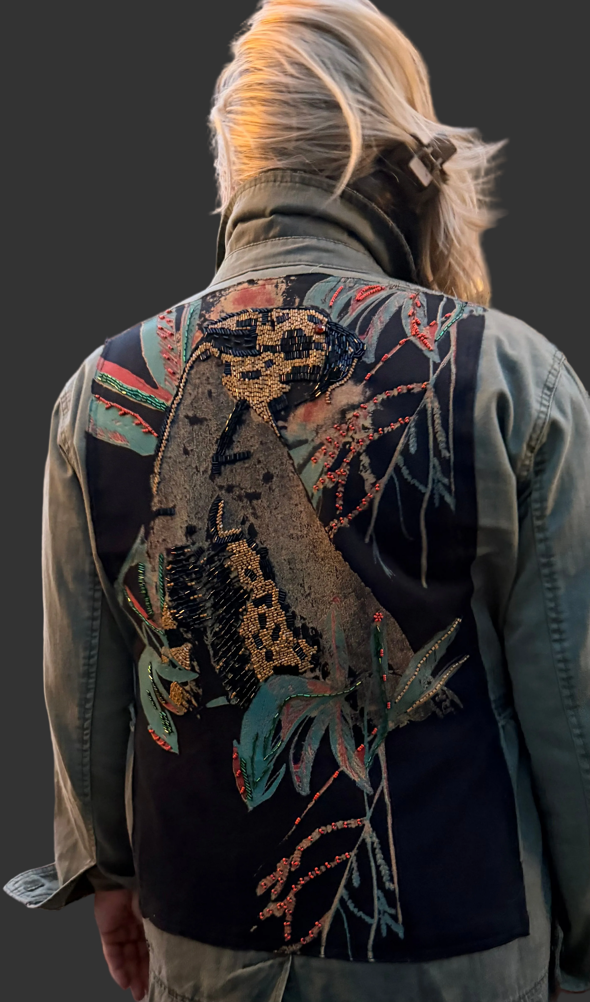 FREE PEOPLE long green jacket