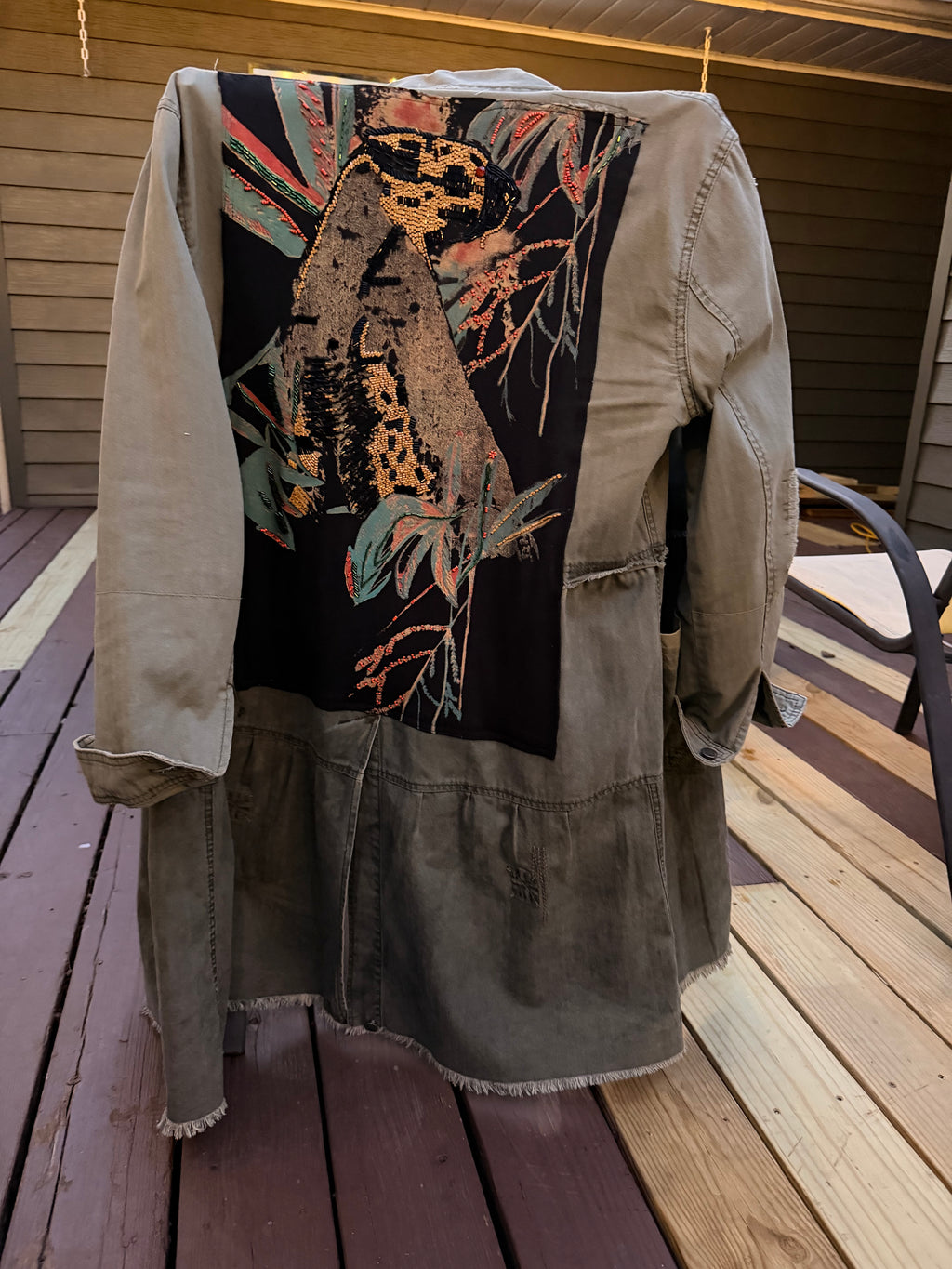 FREE PEOPLE long green jacket
