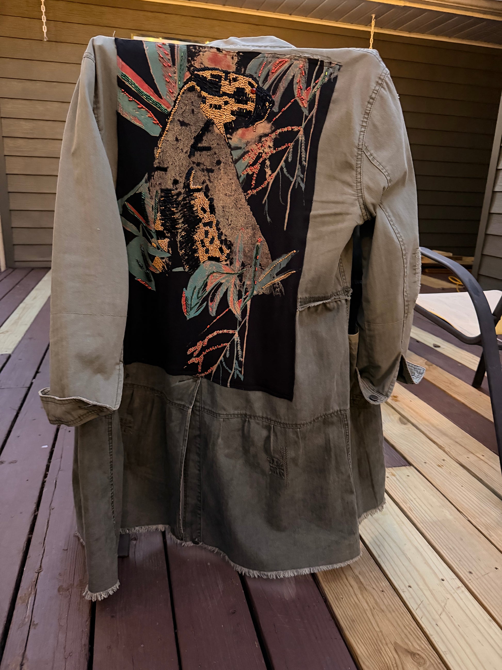 FREE PEOPLE long green jacket