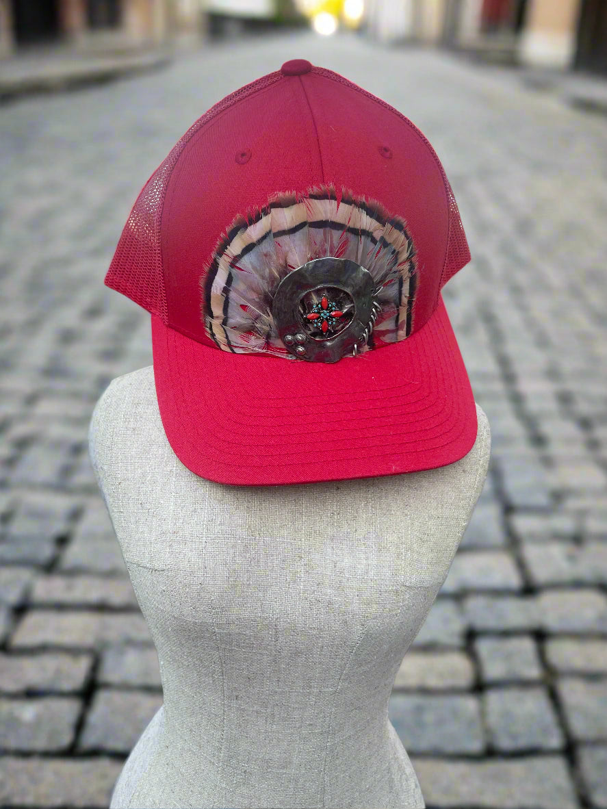trucker hat RED